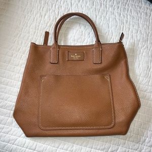 KATE SPADE Brown Pebble Leather Handbag